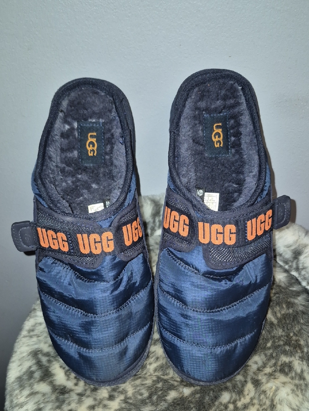 Mens UGG Dune Dlip On Lta Navy Quilted Slide Slippers Size 10